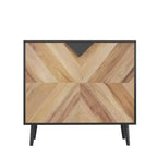 Armoire de rangement finition bois, buffet d'appoint autoportant avec portes pour salle à manger et entrée