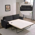 Canapé-lit Mjkone convertible avec matelas en mousse à mémoire de forme, porte-gobelets, ports de chargement USB