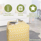Majestic Home Goods, Pouf cube Plantation