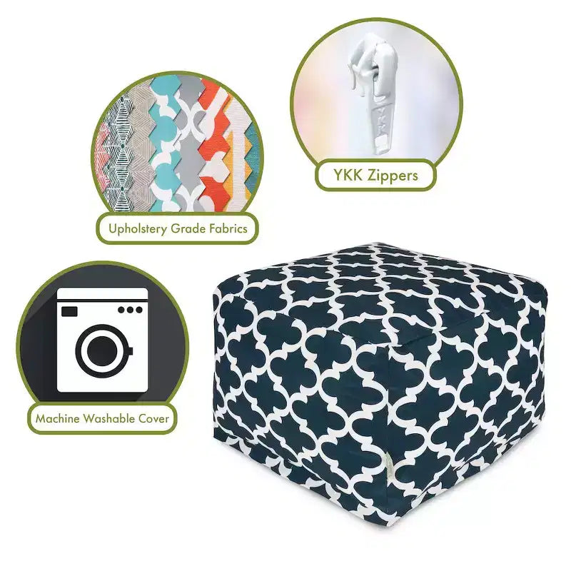 Majestic Home Goods, pouf ottoman Treillis