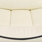 Canapé deux places inclinable MAYEERTY, fauteuil inclinable électrique en cuir avec port USB, rangement et porte-gobelets pour salon, blanc cassé