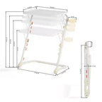 Table de télévision pliante réglable FurnitureR avec 4 hauteurs et 3 angles d'inclinaison, plateau de dîner pliable, table de collation pour ordinateur portable avec porte-gobelet pour canapé, 3 pièces. Blanc