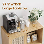 NAYSAYE 47 Bar Rail, Buffet de Rangement avec Porte-Verres, Meuble Bar pour Salon, Cuisine, Entrée, Beige, 15*27.5*33.8