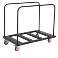 Folding Table Cart, 1800 lb Capacity Steel Cart with 5 Inch PU Swivel Wheels, Adjustable Drywall Cart with Locking System for Kitchen, Warehouse