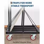 Chariot pour table pliante, chariot en acier de 1800 lb avec roues pivotantes en PU de 5 pouces, chariot à panneaux de gypse réglable avec système de verrouillage pour cuisine, entrepôt