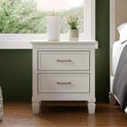 Table de chevet assemblée Namesake Darlington – Blanc chaud