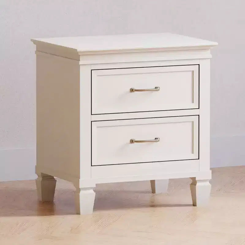 Table de chevet assemblée Namesake Darlington – Blanc chaud