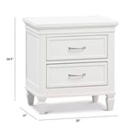 Table de chevet assemblée Namesake Darlington – Blanc chaud