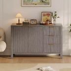 Bahut en bois avec 3 tiroirs et 2 portes Buffet moderne pour salon et cuisine