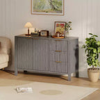 Bahut en bois avec 3 tiroirs et 2 portes Buffet moderne pour salon et cuisine