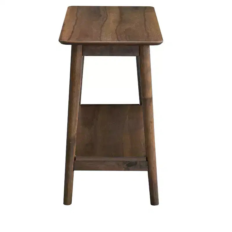 Console GDFStudio Arruda contemporaine de 48 po en bois d'hévéa avec étagère de rangement