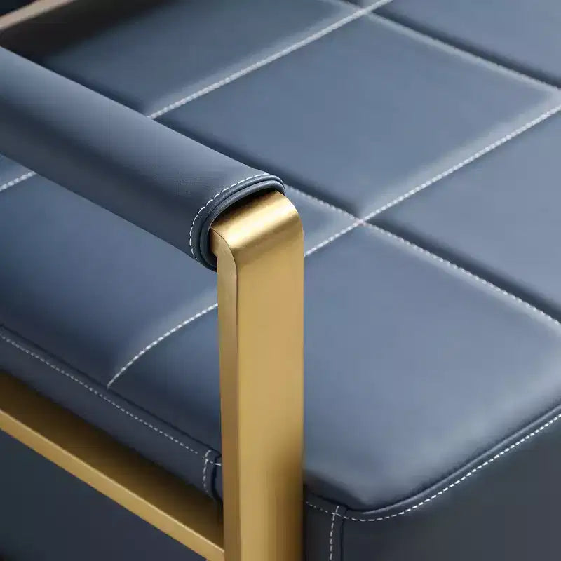 Canapé moderne 2 places, avec accoudoirs métalliques Dossier large et épais, assise en mousse haute densité rembourrée pour les petites chambres