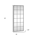 Miroir pleine longueur HomeRoots 69 à cadre métallique noir à carreaux