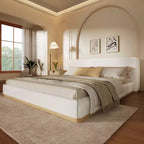 Lit plateforme Christopher Knight Home Berry moderne minimaliste en velours et bois