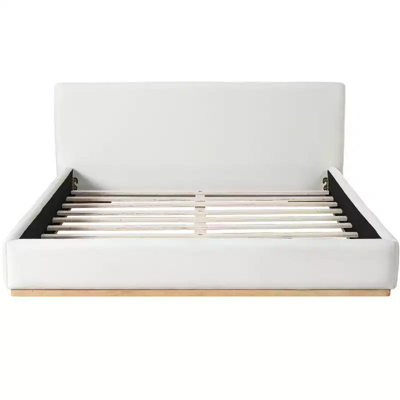 Lit plateforme Christopher Knight Home Berry moderne minimaliste en velours et bois