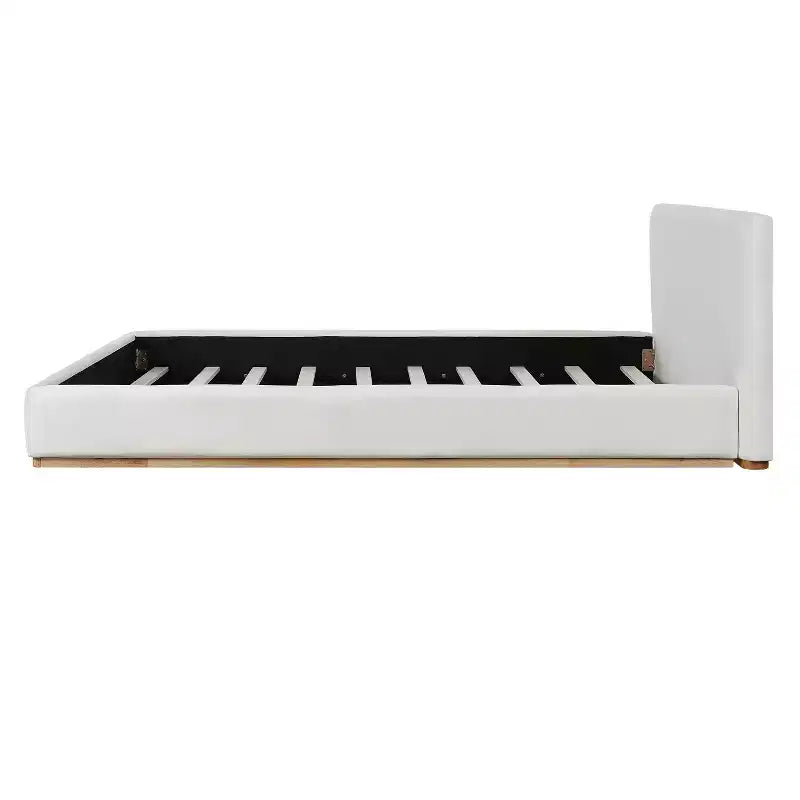 Lit plateforme Christopher Knight Home Berry moderne minimaliste en velours et bois