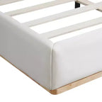 Lit plateforme Christopher Knight Home Berry moderne minimaliste en velours et bois