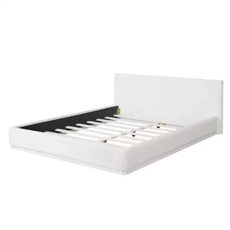 Lit plateforme Christopher Knight Home Berry moderne minimaliste en velours et bois