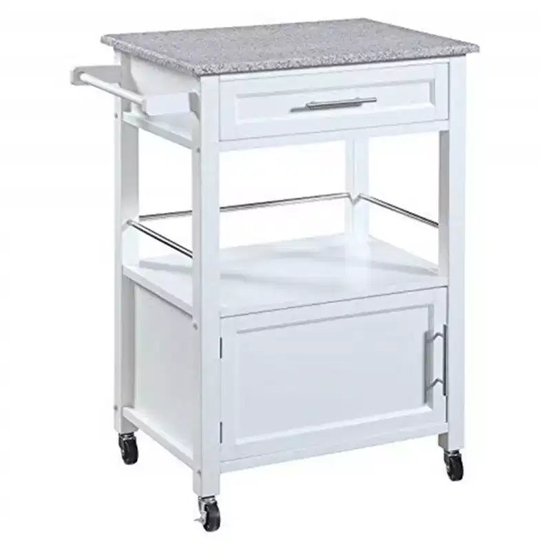 HomeStock 36 in.H Wood Kitchen Carts with 1 Door and 1 Shelf