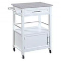 HomeStock 36 in.H Wood Kitchen Carts with 1 Door and 1 Shelf