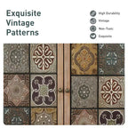Meuble de Rangement Captiva Designs avec 2 Portes, Motifs Carreaux Vieillis, pour Entrée ou Salon