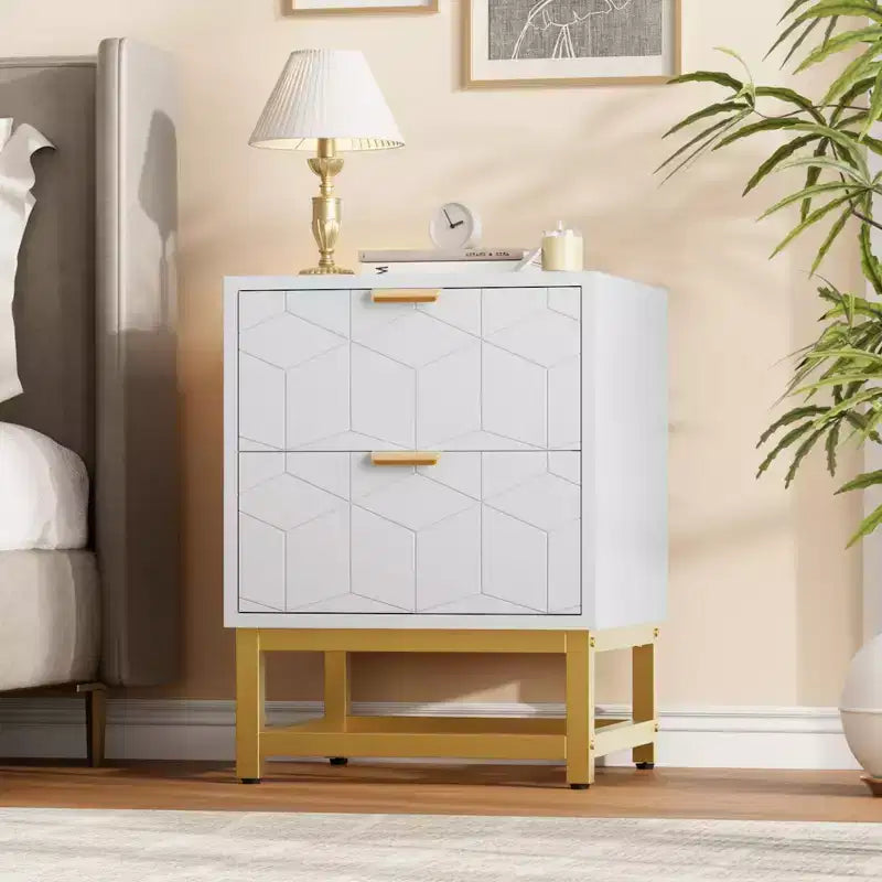 Commode à 2 tiroirs, petite commode, commode de chambre à coucher, salon,