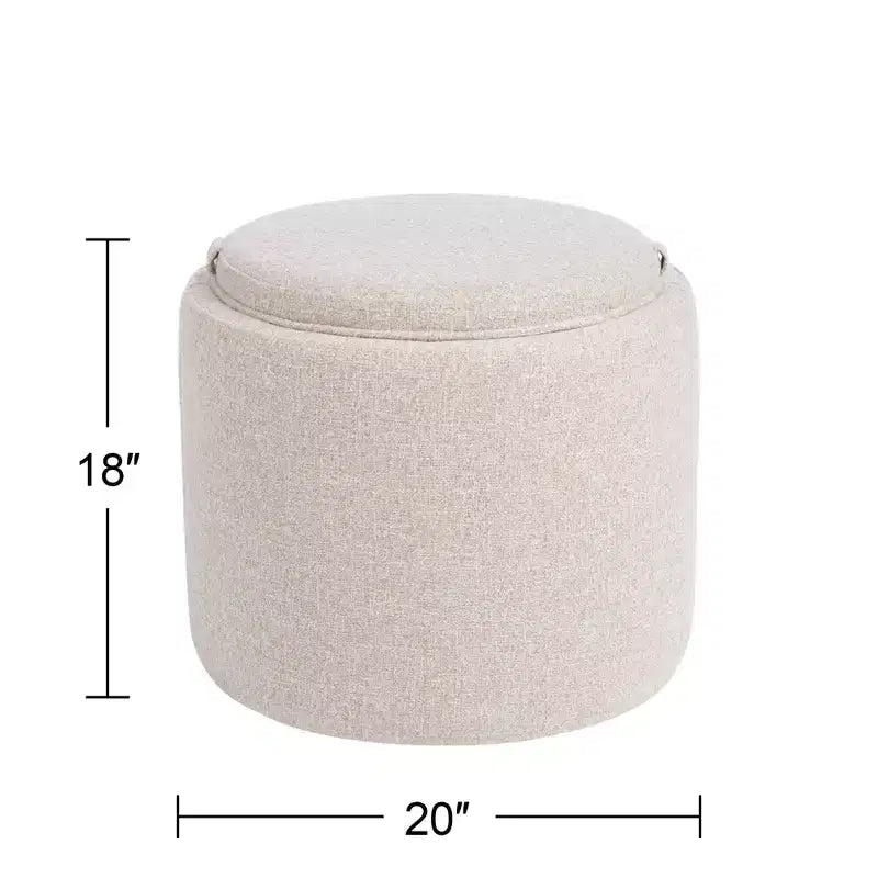 Studio 55D Elias 18 Pouf de rangement haut Nathan Ginger avec plateau réversible