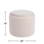 Studio 55D Elias 18 Pouf de rangement haut Nathan Ginger avec plateau réversible