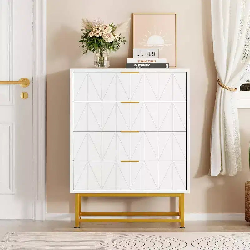 Meuble TV, table de chevet, table d'appoint, commode de rangement moderne avec poignées métalliques, armoire de rangement pour chambre à coucher, salon.