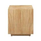 Table d'appoint unique en bois massif cannelé Art Leon