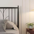 COZONY Cadre de lit plateforme en métal avec tête de lit, sommier tapissier non requis avec rangement sous le lit