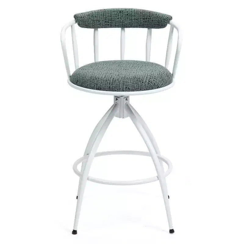 Okak 26Ensemble de 2 tabourets de bar pivotants modernes, tabourets de bar rembourrés hauteur comptoir avec dossier, chaises de bar pour îlot de cuisine