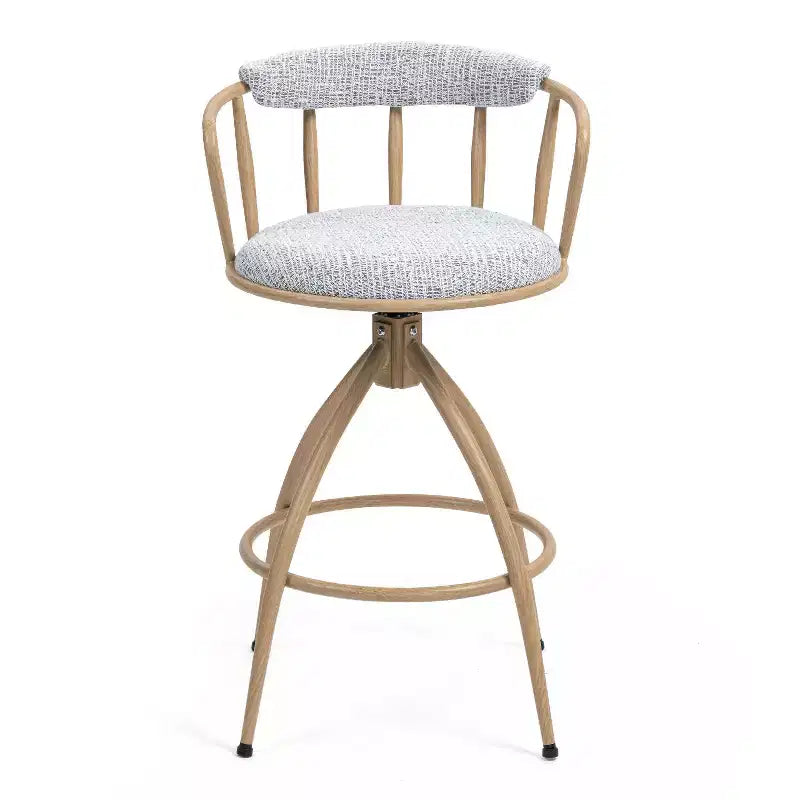 Okak 26Ensemble de 2 tabourets de bar pivotants modernes, tabourets de bar rembourrés hauteur comptoir avec dossier, chaises de bar pour îlot de cuisine