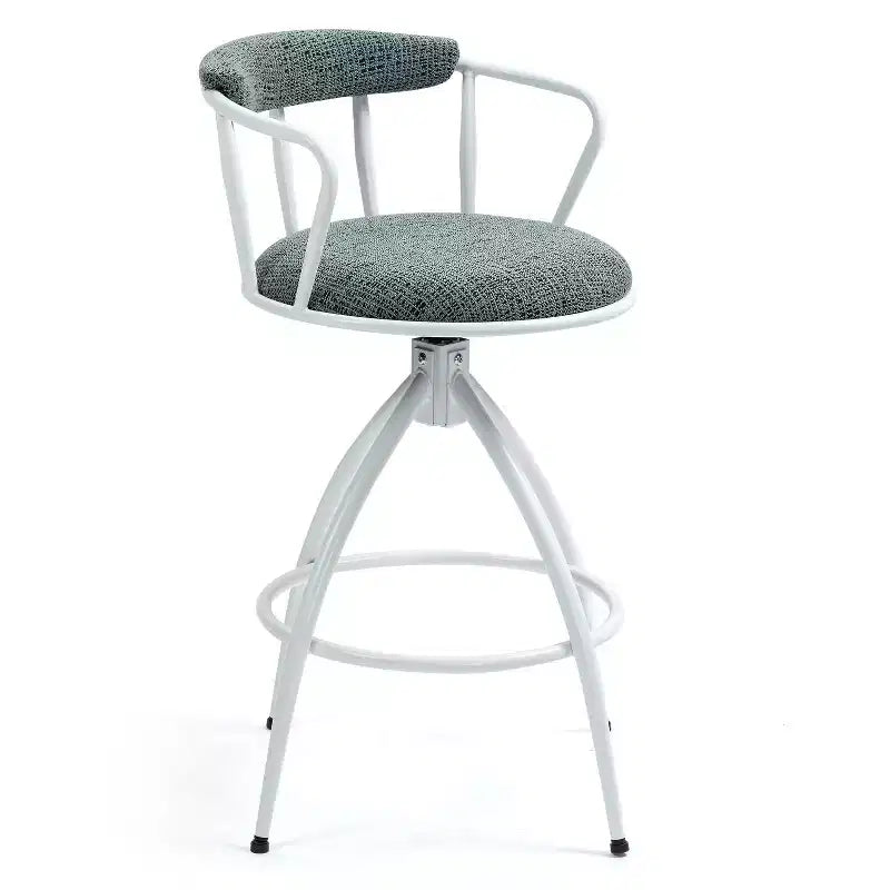 Okak 26Ensemble de 2 tabourets de bar pivotants modernes, tabourets de bar rembourrés hauteur comptoir avec dossier, chaises de bar pour îlot de cuisine