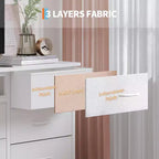 Commode de 178 cm avec 13 tiroirs, meuble TV pour téléviseurs de 65 à 80 pouces avec station de recharge, organisateur de rangement en tissu pour chambre et salon
