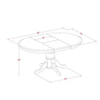Ensemble de salle à manger 7 pièces HomeStock avec table au plateau en bois massif finition lin blanc et 6 chaises Parson