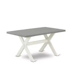 HomeStock Ensemble de 5 pièces : Table à manger en bois massif finition chêne naturel avec 4 chaises Parson