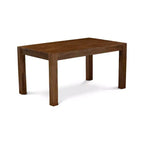 Ensemble de salle à manger capitonné 5 pièces en bois massif multicolore et rectangulaire (4 places)