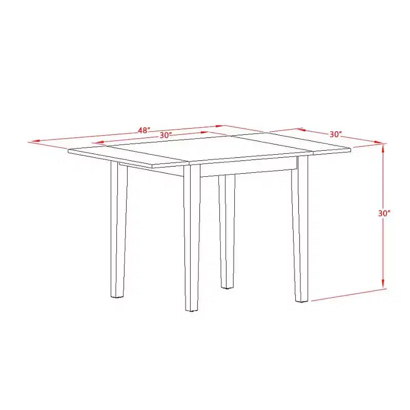 Ensemble de salle à manger 3 pièces HomeStock, dessus en bois massif finition blanc lin, avec table à rallonges