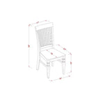 Ensemble de salle à manger 3 pièces HomeStock, dessus en bois massif finition blanc lin, avec table à rallonges