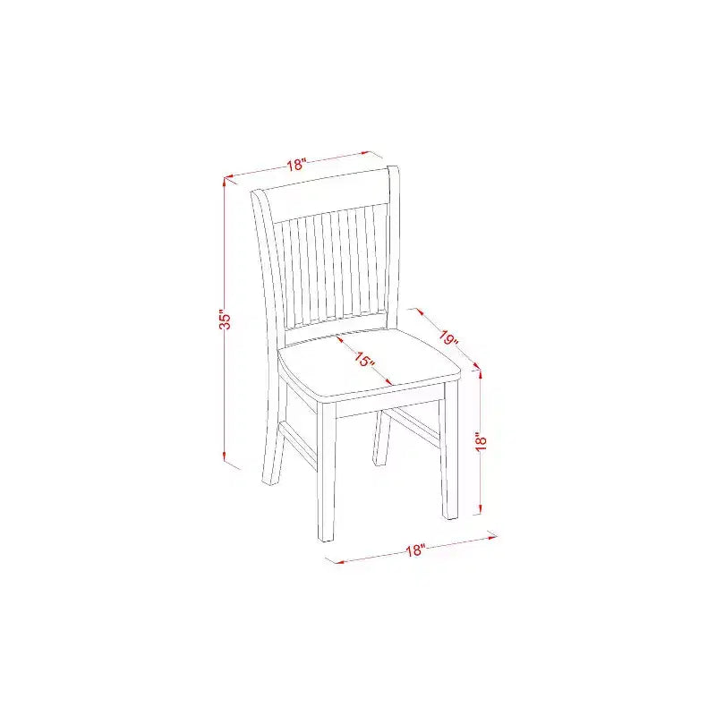 Ensemble Table à Manger pour 4 - Table de Cuisine Ronde 107 cm avec 4 Chaises - Fini Blanc Lin