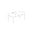Ensemble de salle à manger Renaissance 5 pièces Table et chaises rectangulaires - Table extensible de 137/168 cm