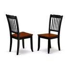 Ensemble Table de Cuisine Bohème - Salle à Manger 3 Pièces pour Petits Espaces - Table Ronde et 2 Chaises - 107 cm - Merisier Noir
