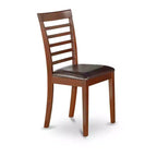 Ensemble table à manger ronde avec pied central - 3 chaises de cuisine - Finition acajou 36 pouces - Salle à manger pour petits espaces