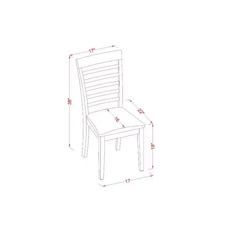 Ensemble table à manger ronde avec pied central - 3 chaises de cuisine - Finition acajou 36 pouces - Salle à manger pour petits espaces