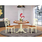 Ensemble Table et Chaises de Cuisine Toscane - Ensemble Repas 3 Pièces - Table et Chaises en Bois Dur Asiatique