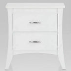 Table de chevet en bois à 2 tiroirs style Royal Hampton de Babb, blanc