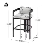 Tabourets de bar d'extérieur en aluminium Cal modernes avec coussin Christopher Knight Home