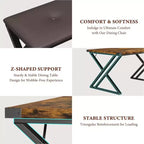 Ensemble de salle à manger style banc Table à manger en bois avec 2 bancs Ensemble table et chaises pour 4-6 personnes Convient aux cuisines et appartements