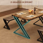 Ensemble de salle à manger style banc Table à manger en bois avec 2 bancs Ensemble table et chaises pour 4-6 personnes Convient aux cuisines et appartements